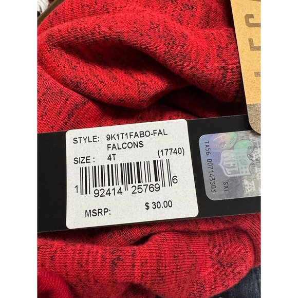 NEW NFL Team Apparel Atlanta Falcons Toddler Pullover Hoodie – 4T - Picture 4 of 5